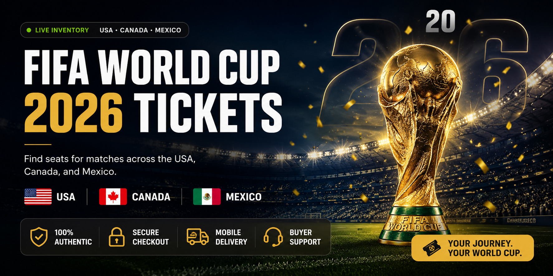 FIFA World Cup 2026 Tickets — USA, Canada, Mexico